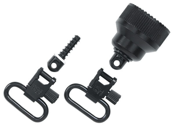 Uncle Mike's 18015 Mag Cap Swivel Set made of Steel with Blue Finish, 1" Loop Size & Quick Detach Style for  20 Gauge Remington 870 & 870 Youth Includes Two Super Swivels