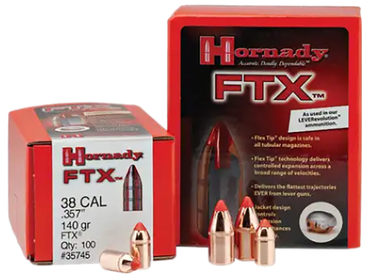 Hornady 30395 FTX 30 Cal .308 160 gr Flex Tip eXpanding 100 Per Box/ 15 Case 1 Hornady 30395 FTX 30 Cal .308 160 gr Flex Tip eXpanding 100 Per Box/ 15 Case
