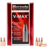 Hornady V-Max Varmint 22 Caliber 55 Grain Ammunition 100 Round