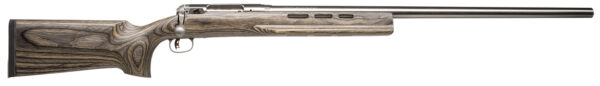 Savage Arms 18615 12 Benchrest 308 Win Caliber with 1rd Capacity, 29" 1:12" Twist Barrel, Matte Stainless Metal Finish & Gray Laminate Stock Right Hand (Full Size)