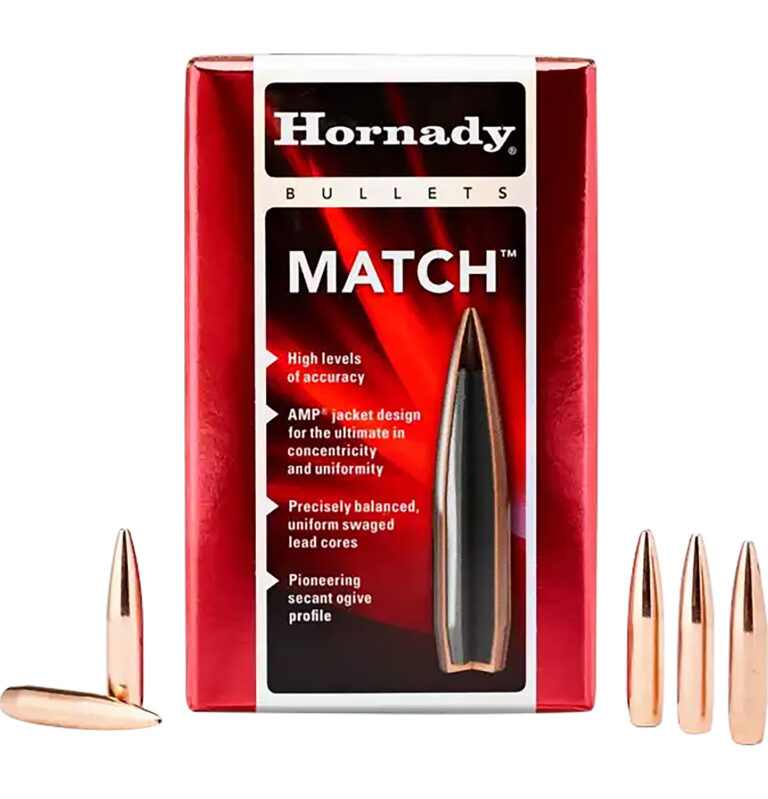 Hornady Match 243 Caliber 105 Grain Hollow Point Boat Tail Reloading Bullet