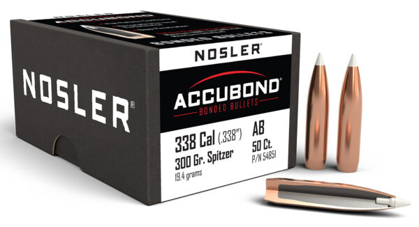 Nosler 54851 AccuBond  338Cal 300gr Spitzer Point 50/Box