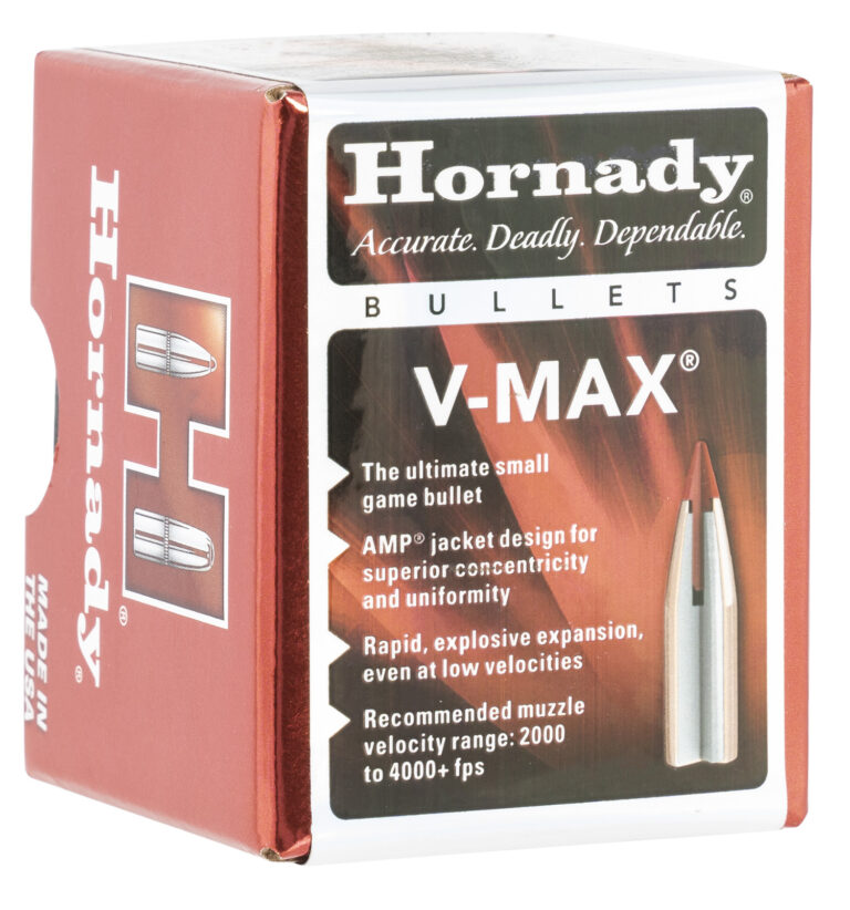 Hornady 17 Caliber 20 Grain V-Max Reloading Bullet 100 Count