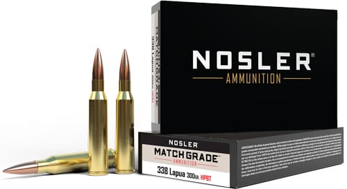 Nosler Match 338 Lapua Magnum 300 Grain Custom HPBT Ammunition