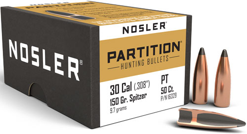Nosler 30 Caliber 150 Grain Partition Rifle Bullet