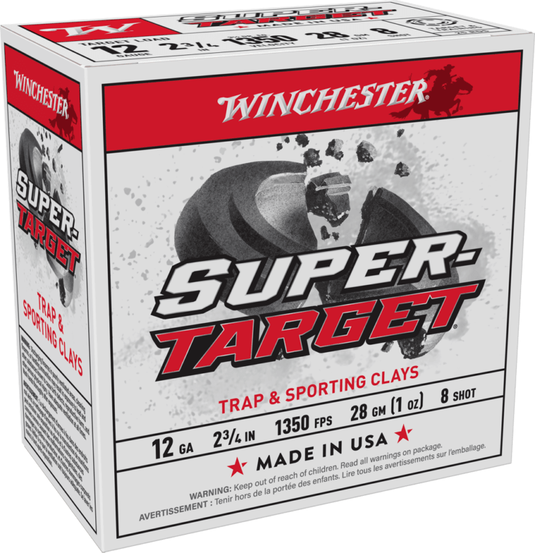 Winchester Super Target 12 Gauge 2-3/4 Inch 1oz Number 8 Shot 25 Round Shotgun Ammunition