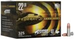 FEDERAL 22LR 40GR HAMMERDOWN COPPER PLATED LEAD HP 325 COUNT 325 RD/BX 10 BX/CS