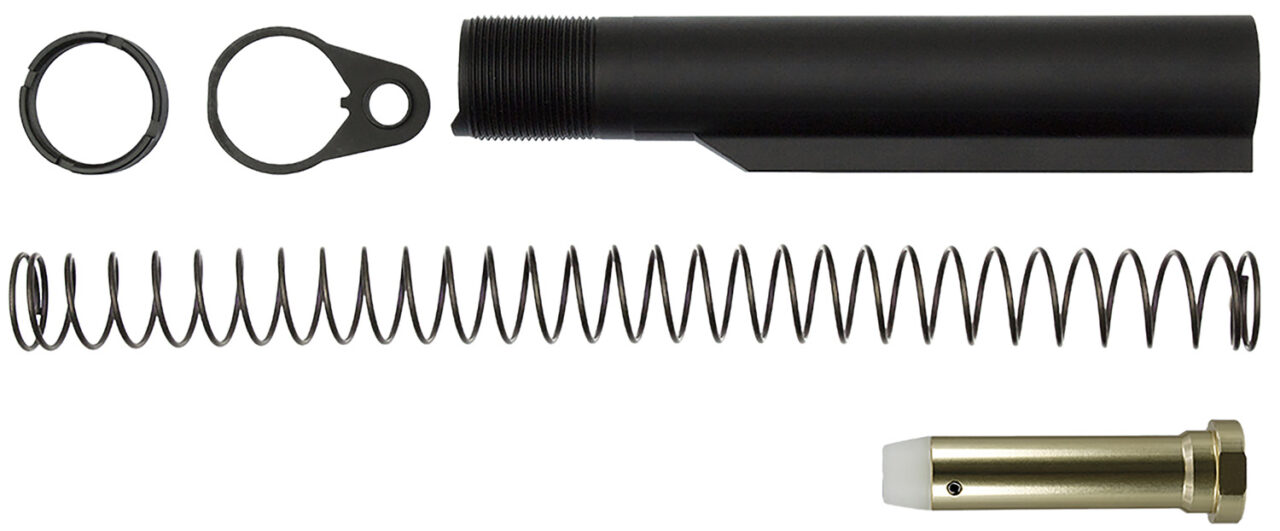 CMC Triggers 81626 Carbine Buffer Tube Kit Mil-Spec 6 Position AR-15 Black Anodized 7075-T6 Aluminum 1 CMC Triggers 81626 Carbine Buffer Tube Kit Mil-Spec 6 Position AR-15 Black Anodized 7075-T6 Aluminum