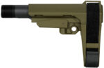 SB Tactical SBA3X04SB SBA3 X Synthetic OD Green 5-Position Adjustable for AR-Platform (Tube Not Included)