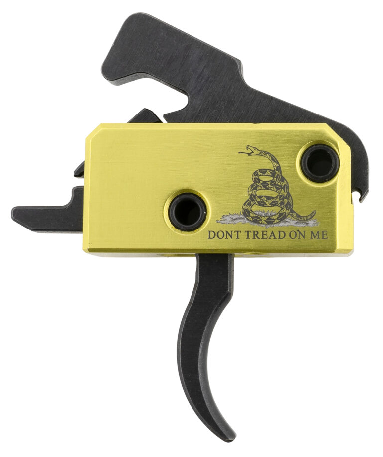 Rise Armament RA140DTOM Don't Tread on Me Trigger Assembly Single-Stage Curved Trigger with 3.50 lbs Draw Weight, Don't Tread on Me Flag Finish for AR-Platform