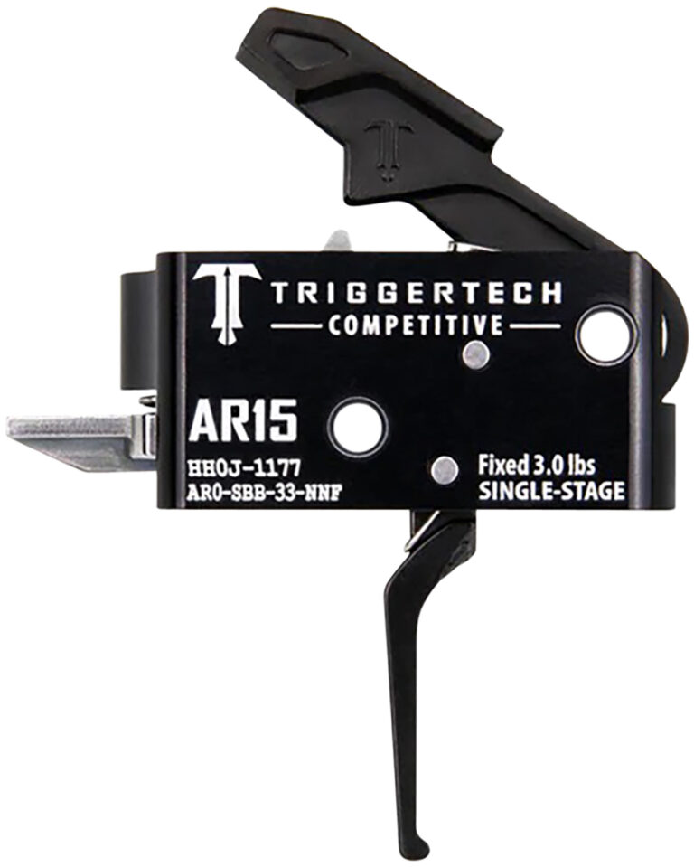TriggerTech AR0SBB33NNF Competitive Flat Single-Stage 3 lbs Fixed for AR-15