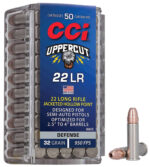 CCI 960CC Uppercut Defense 22LR 32gr Jacketed Hollow Point 50 Per Box/100 Case