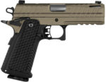 Live Free Armory LFAPF712086 Apollo 11  9mm 17+1 4.15" 416 Stainless Steel Slide Elite Flat Dark Earth Cerakote Black Polymer Grip