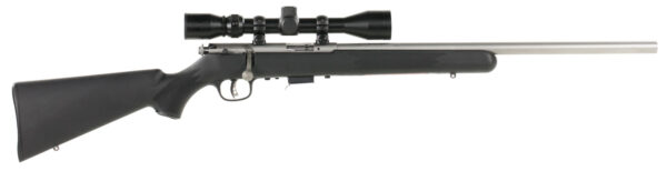 Savage Arms 95200 93 FVSS XP 22 WMR Caliber with 5+1 Capacity, 21" Barrel, Matte Stainless Metal Finish, Matte Black Synthetic Stock & AccuTrigger Right Hand (Full Size) Includes 3-9x40mm Scope