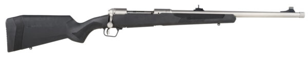 Savage Arms 57044 110 Brush Hunter 375 Ruger 3+1 20", Matte Stainless, Synthetic Stock, Iron Sights
