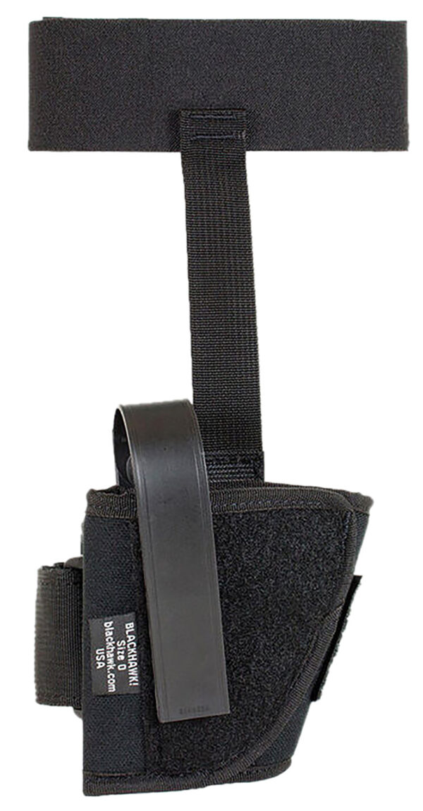 Blackhawk 40AH10BKR Ankle  Size 10 Black Cordura Velcro Fits 22-25 Cal Small Autos Right Hand