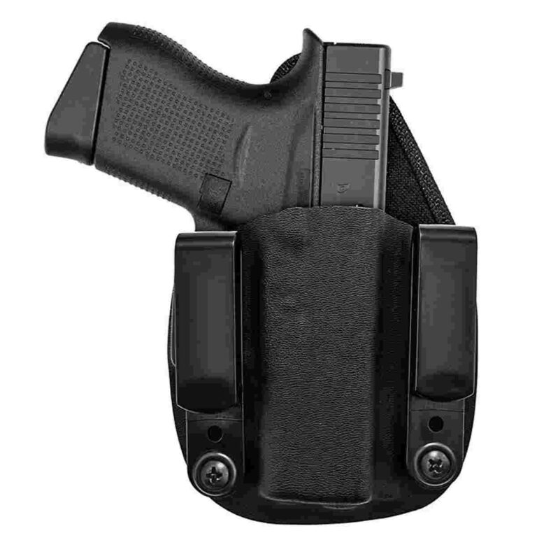Hybrid IWB Kydex Holster FOR Glock 43 Black Ambidextrous