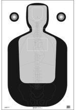 Action Target FTQ19ANTAV2100 Qualification  Silhouette/Vitals Paper Hanging 23" x 35" Black/Gray 100 Per Box