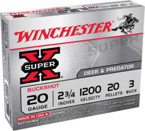 Winchester Super X 20 Gauge 2-3/4 Inch 3 Buck Shotgun Ammunition