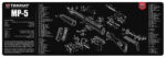 TekMat TEKR36HKMP5 MP5 Cleaning Mat Black/White Rubber 12"x36" HK MP5 Parts Diagram