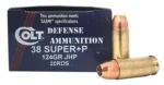 DoubleTap Ammunition 38SU124CT Doubletap Defense 38Super+P 124gr Jacket Hollow Point 20 Per Box/10 Case