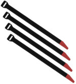 Magpul MAG1442-BLK DAKA Gear Straps Black/Red 12" Long 4 Pack