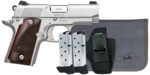 Kimber Mfg, Inc 3300250 Micro 9 RTC Bundle Micro Frame 9mm 7+1 3.15" Stainless Match Grade Barrel, Kimpro II Silver Serrated Slide, Kimpro II Silver Aluminum Frame w/Beavertail, Rosewood Grip