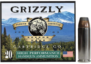 Grizzly Ammo 45 Long Colt +P 300 Grain Bonded Flat Point Ammunition