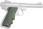 HOGUE GRIPS RUGER MKII/III - W/FINGER GROOVES OD GREEN