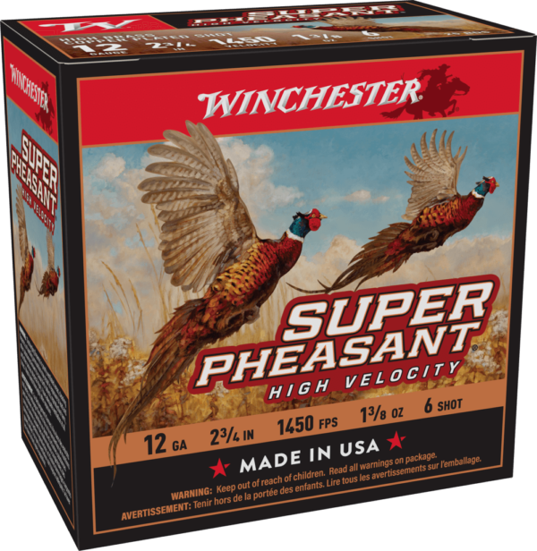 WINCHESTER 12 GA 2-3/4" #6 SUPER PHEASANT HV HB 1-3/8 OZ 25 RD/BX 10 BX/CS