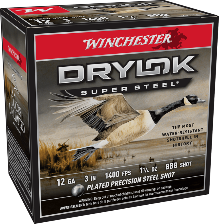 Winchester 12 Gauge 3 Inch BBB Drylok Steel Magnum Shotgun Ammunition