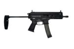 Grand Power Stribog SP9A1 Pistol - Black | 9mm | 8" Threaded Barrel | 30rd | PDW Brace w/ Tailhook