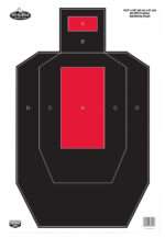 Birchwood Casey 35743 Dirty Bird  IPSC Tagboard Hanging Pistol 16.50" x 24" Black/Red White Impact Splatter 3 Per Pkg