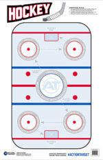 Action Target GSHOCKEY100 Entertainment  Hockeye Paper Hanging 23" x 35" Blue/White 100 Per Box