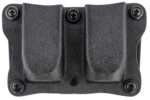DeSantis Gunhide A87KJKKZ0 Quantico Double Mag Pouch OWB Black Kydex, Belt Clip Fits Belts Up To 1.50" Wide, Compatible w/Sig P365, Ambidextrous
