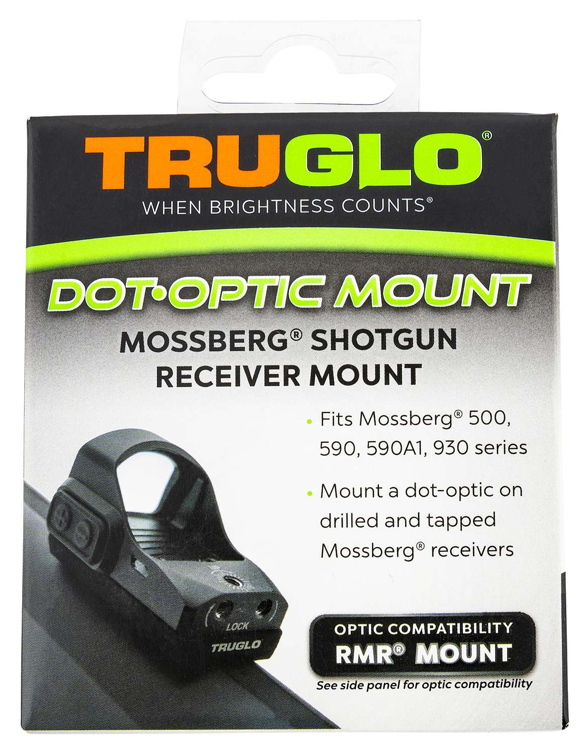 Truglo Shotgun Receiver Mount for Mossberg Trijicon RMR Accessory 1 TruGlo TGTG8955M2 Shotgun Receiver Mount Black Mossberg Trijicon RMR