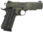 Girsan 392071 MC1911 C Untouchable Compact Frame 9mm Luger 9+1 4.40" Black Steel Barrel, OD Camo Serrated Steel Slide & Frame w/Beavertail & Picatinny Rail, Black Polymer Grip
