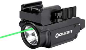 Olightstore Usa Inc OBALDRMINIBK1 Baldr Mini Black Anodized 100/600 Lumens White LED Green Laser