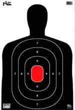Pro-Shot SILH8PK SplatterShot  Hanging Heavy Paper 12" x 18" Black/Red 8 Pack