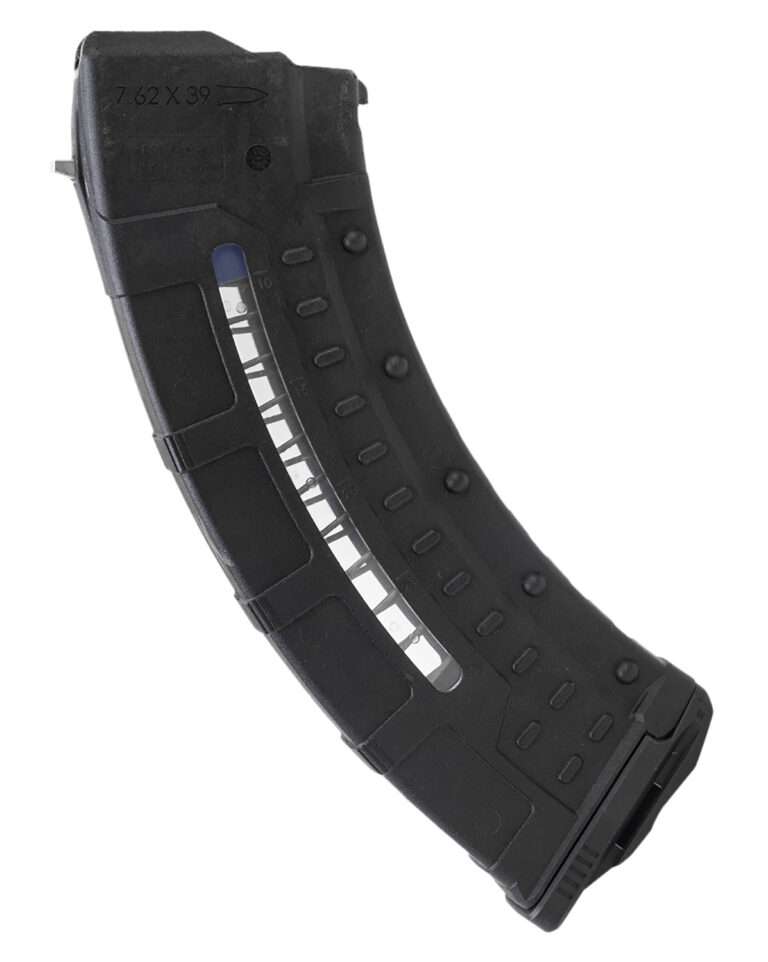 Leapers RBTAKM30 30rd Windowed 7.62x39mm Black Polymer/Steel