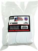 Pro-Shot 3250 Cleaning Patches  12-16 Gauge 3" Square Cotton Flannel 250 Pack