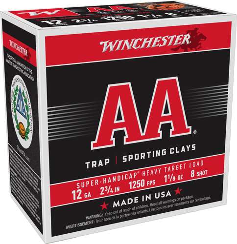 WINCHESTER AA 12GA 2.75" - 1-1/8OZ #8 1250FPS 250RD CASE