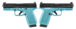 RUGER RXM 9MM PISTOL 4" BBL ROBIN EGG BLUE MAGPUL EHG, O.R. 2-15RD MAGS
