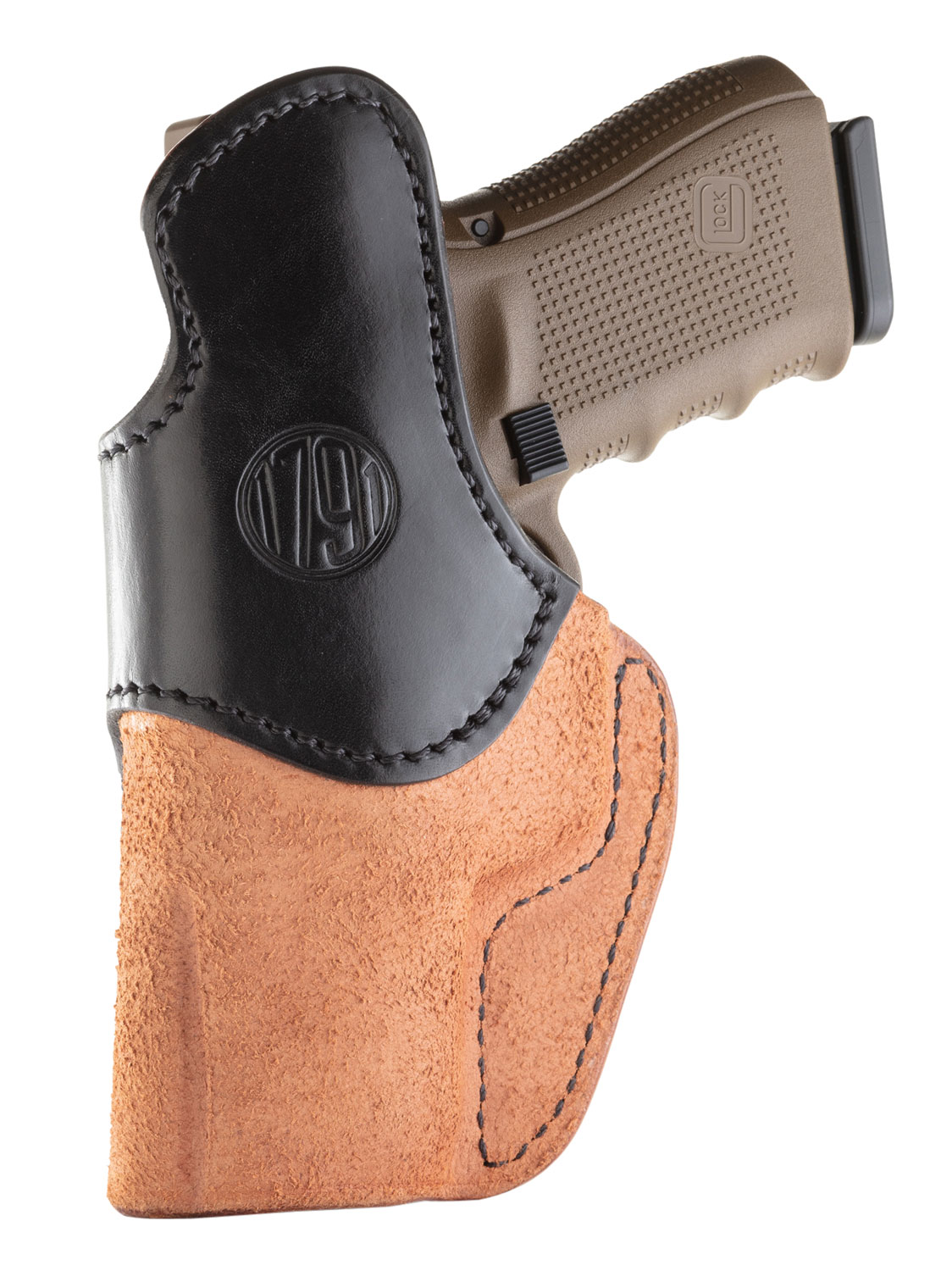 1791 Gunleather Right Hand Inside Waist Band Holster Black Brown Leather 1 1791 Gunleather Right Hand Inside Waist Band Holster Black Brown Leather