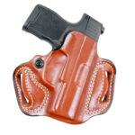 DeSantis Gunhide 086TA8JZ0 Mini Slide  OWB Tan Leather Belt Slide Fits Sig P365 Belt 1.75" Wide Right Hand