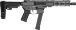 CMMG 99A3B0FTNG Banshee MKGS 9mm Luger 33+1 8" Black Nitride Medium Taper Threaded Barrel, EML 7" M-LOK Handguards, Tungsten Cerakote Aluminum Picatinny Rail Receiver, CMMG Zeroed Grips