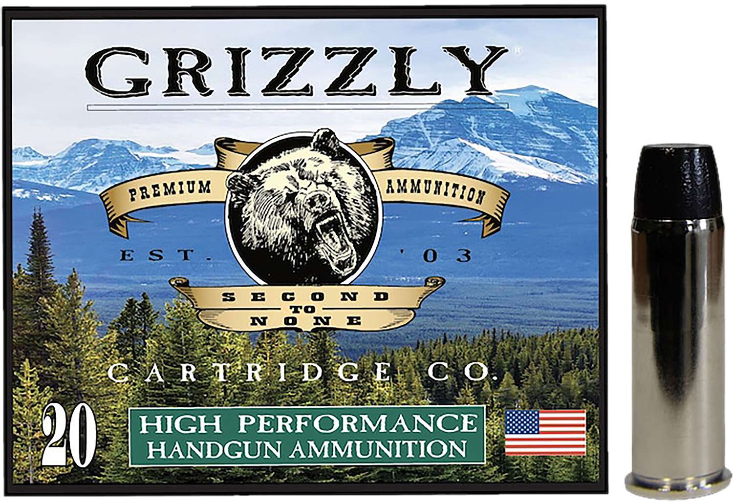Grizzly Ammo 44 Magnum 300 Grain Wide Flat Nose Gas Check Ammunition 1 Grizzly Ammo GC44M16 44Mag 300gr Wide Flat Nose Gas Check 20 Per Box/10 Case