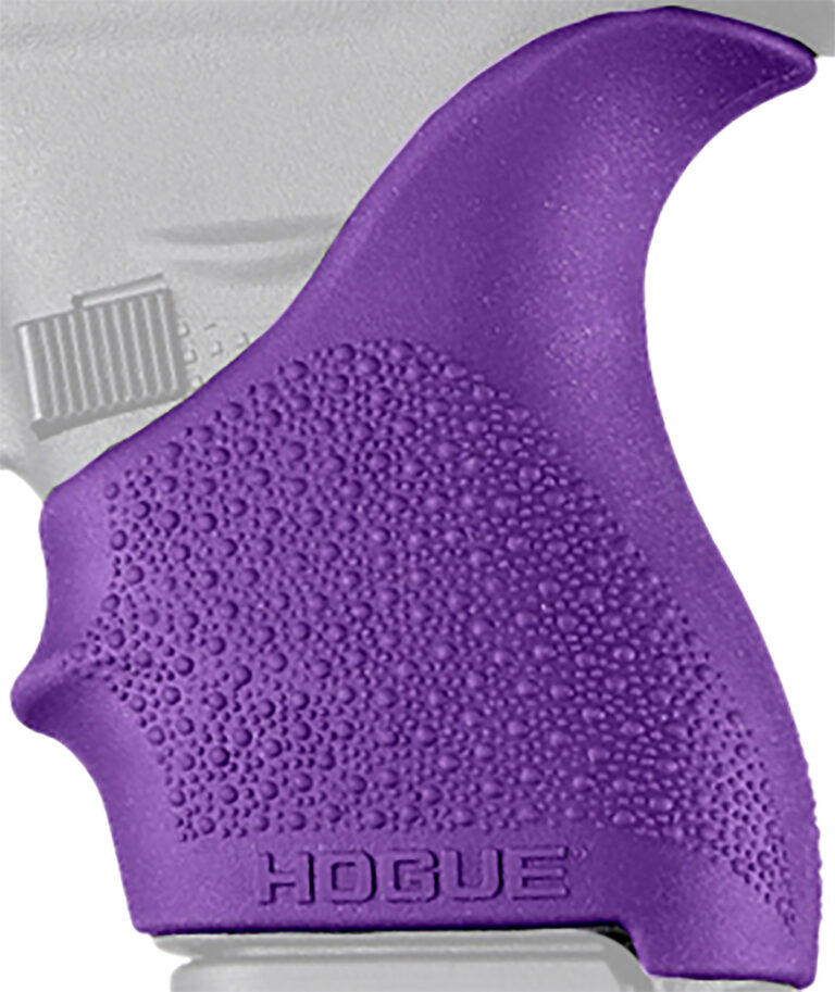 Hogue HandAll Beavertail Textured Purple Rubber Grip Sleeve for Glock 42 43