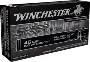 Winchester Super Suppressed 45 ACP 230 Grain Full Metal Jacket Ammunition 50 Round