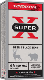 Winchester Ammo Q4240 USA  44RemMag 240gr Jacketed Soft Point 50 Per Box/10 Case